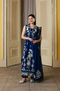 MARYAM HUSSAIN-3PC LAWN EMBROIDERED SHIRT WITH KHADDI NET EMB DUPATTA AND TROUSER ZB-1
