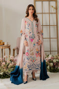 VINTAGE-3PC LAWN EMBROIDERED SHIRT WITH TYE & DYE CHIFFON DUPATTA AND TROUSER-BIC-4569
