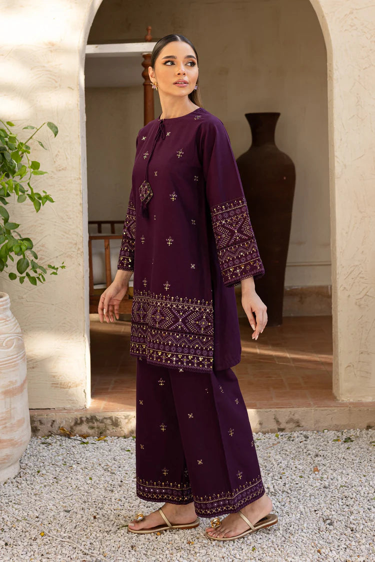 BATIK-2PC LAWN SEQUIN EMBROIDERED SHIRT WITH SEQUIN EMBROIDERED TROUSER-BIC-202