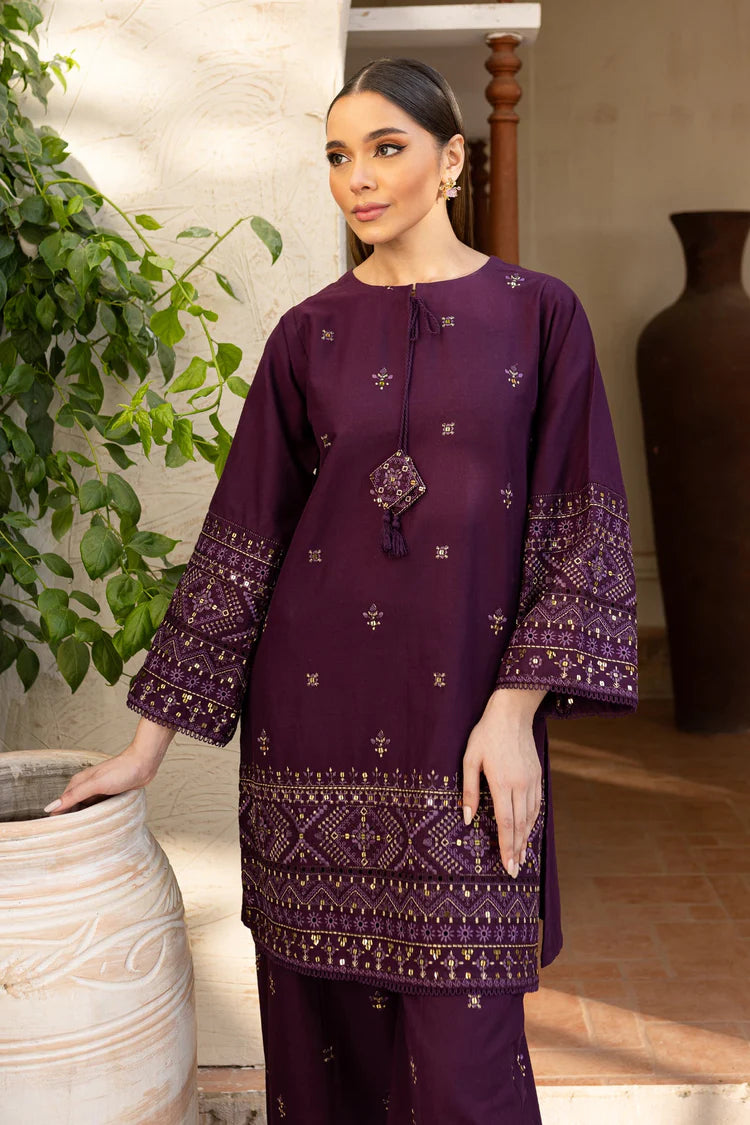 BATIK-2PC LAWN SEQUIN EMBROIDERED SHIRT WITH SEQUIN EMBROIDERED TROUSER-BIC-202