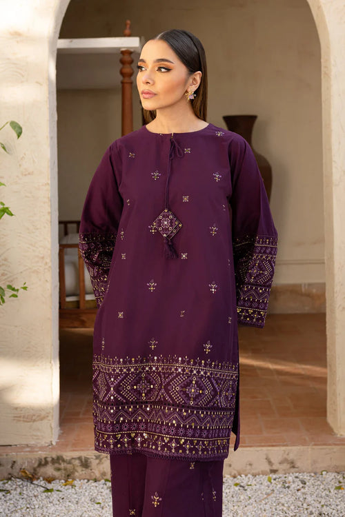 BATIK-2PC LAWN SEQUIN EMBROIDERED SHIRT WITH SEQUIN EMBROIDERED TROUSER-BIC-202