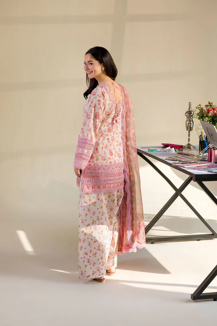 SOBIA NAZIR-3PC LAWN DIGITAL PRINTED EMB SHIRT WITH SILK PRINTED DUPATTA AND PRINTED TROUSER-BIC-056
