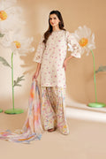 IZNIK-3PC LAWN PRINTED EMB SHIRT WITH SILK PRINTED DUPATTA AND PRINTED TROUSER-BIC-052
