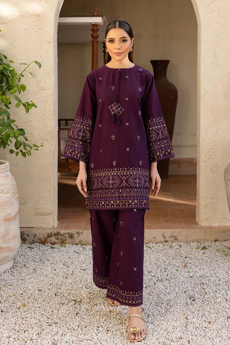 BATIK-2PC LAWN SEQUIN EMBROIDERED SHIRT WITH SEQUIN EMBROIDERED TROUSER-BIC-202