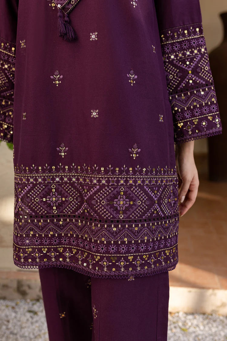 BATIK-2PC LAWN SEQUIN EMBROIDERED SHIRT WITH SEQUIN EMBROIDERED TROUSER-BIC-202