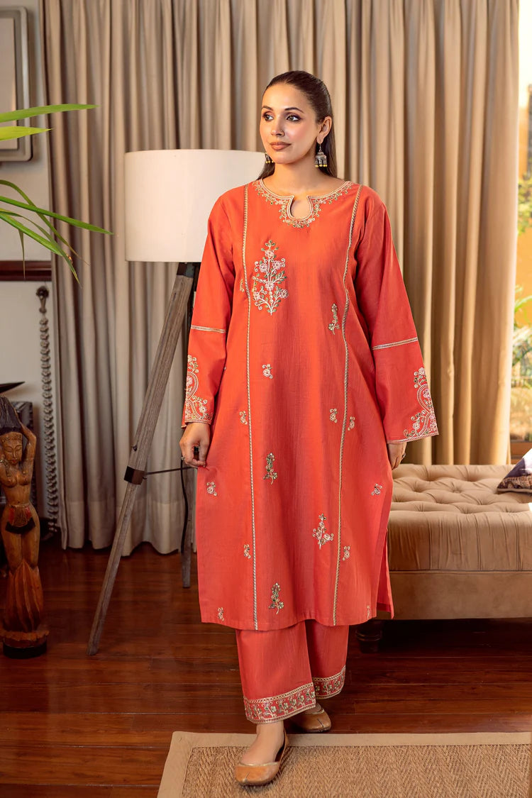 URGE-2PC LAWN EMBROIDERED SHIRT WITH LAWN EMBROIDRED TROUSER-BIC-211