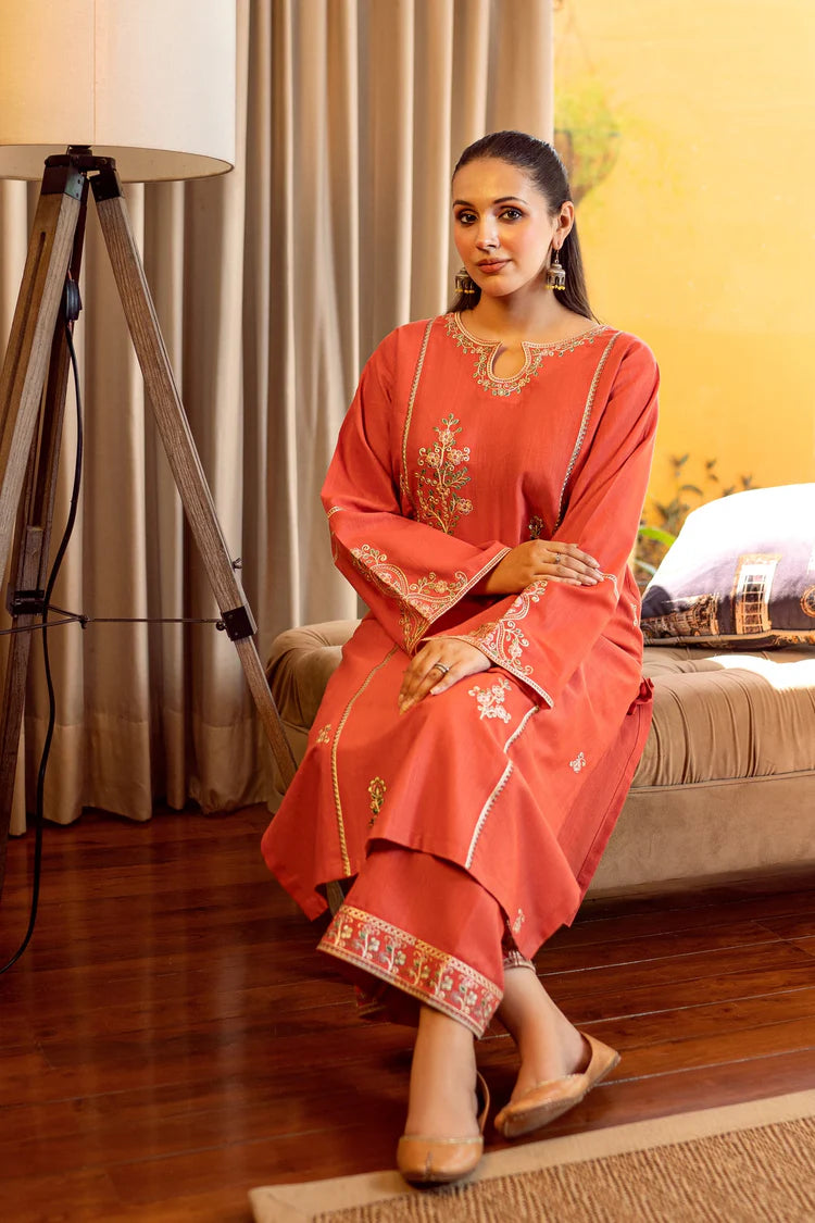 URGE-2PC LAWN EMBROIDERED SHIRT WITH LAWN EMBROIDRED TROUSER-BIC-211