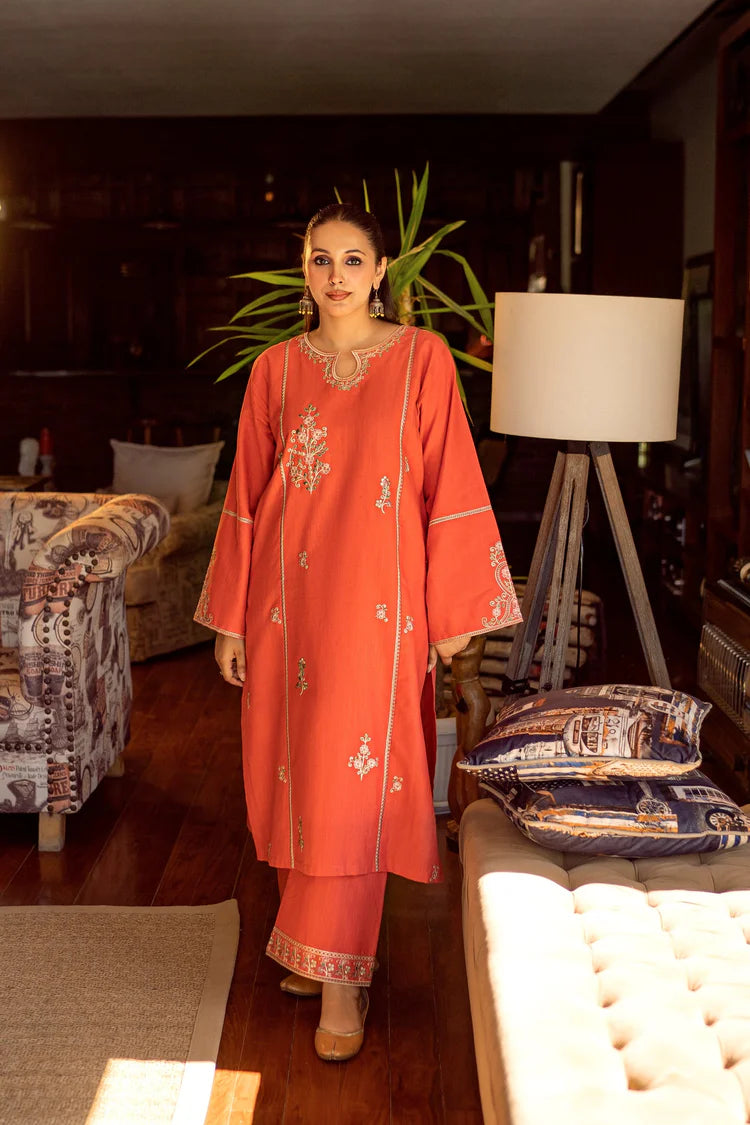 URGE-2PC LAWN EMBROIDERED SHIRT WITH LAWN EMBROIDRED TROUSER-BIC-211