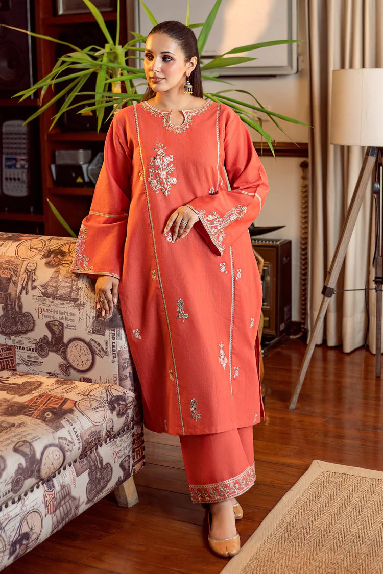 URGE-2PC LAWN EMBROIDERED SHIRT WITH LAWN EMBROIDRED TROUSER-BIC-211