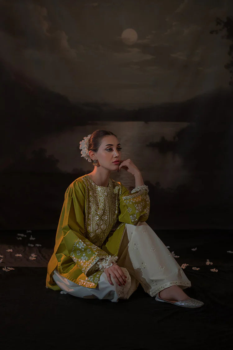 URGE-2PC LAWN EMBROIDERED SHIRT WITH LAWN EMBROIDERED TROUSER-BIC-226