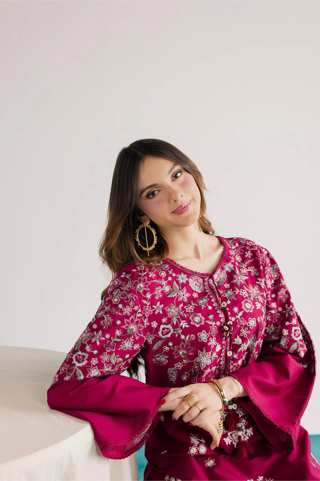 BATIK-2PC LAWN EMBROIDERED SHIRT WITH LAWN EMBROIDERED SLEEVES