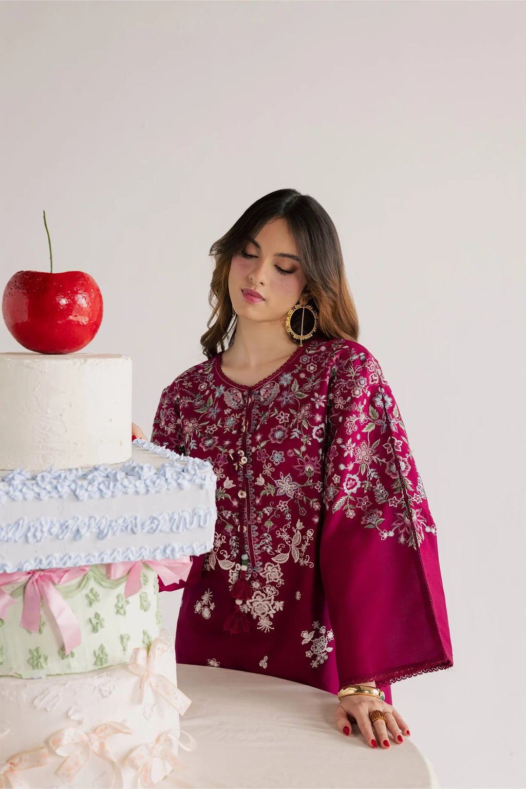 BATIK-2PC LAWN EMBROIDERED SHIRT WITH LAWN EMBROIDERED SLEEVES