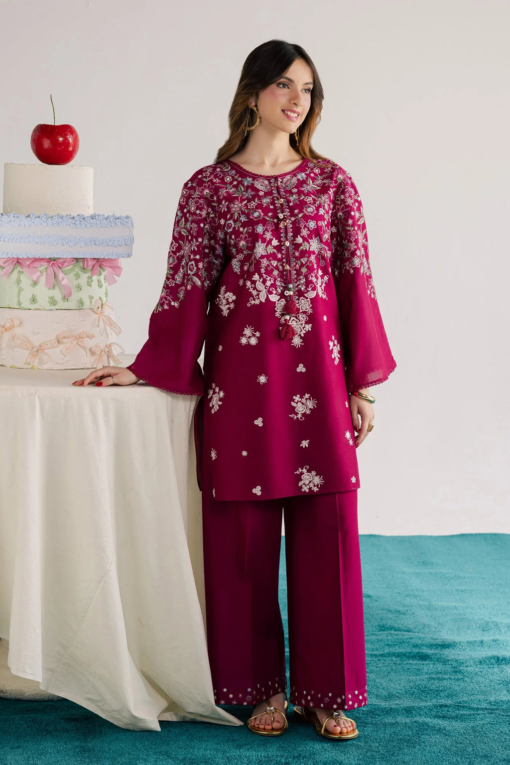 BATIK-2PC LAWN EMBROIDERED SHIRT WITH LAWN EMBROIDERED SLEEVES